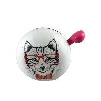 bicycle bell 53mm steel custom colorful water transfer bike bell printing glasses cat pattern kids adult city road bike bell